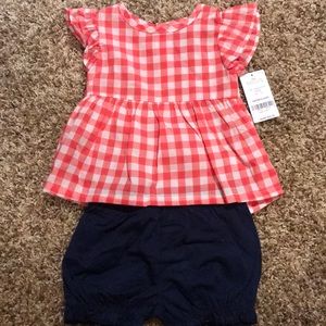 Carters shirt and short set